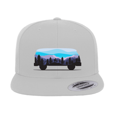 Camper Printed Flat Bill Cap